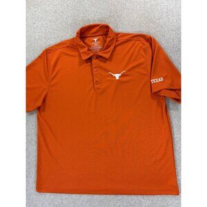 Texas Longhorns Stitched Logo Short Sleeve‎ Campus Polo Shirt (Men's 2XL) Orange